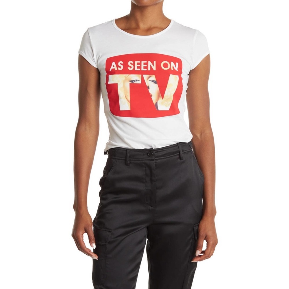🔥RARE JEREMY SCOTT AS SEEN ON TV CREW T SHIRT XS